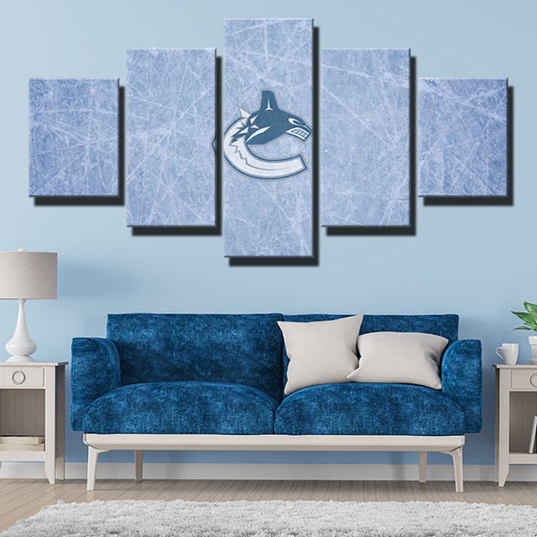 5 piece canvas art framed prints Nuckers powder blue ice wall decor-1201 (4)