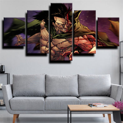 5 piece canvas art framed prints One Piece Monkey D. Dragon wall decor-1200 (1)