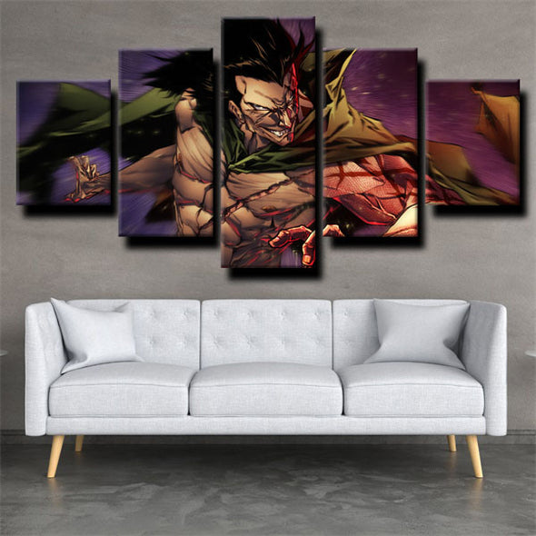 5 piece canvas art framed prints One Piece Monkey D. Dragon wall decor-1200 (3)