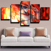 5 piece canvas art framed prints One Piece Portgas D. Ace wall picture-1200 (2)