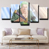 5 piece canvas art framed prints One Piece Roronoa Zoro wall decor-1200 (3)