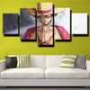 5 piece canvas art framed prints One Piece Straw Hat Luffy decor picture-1200 (1)