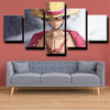 5 piece canvas art framed prints One Piece Straw Hat Luffy decor picture-1200 (3)
