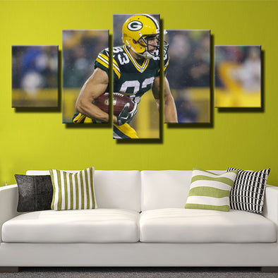 5 piece canvas art framed prints Packers Jenis live room decor-1233 (1)