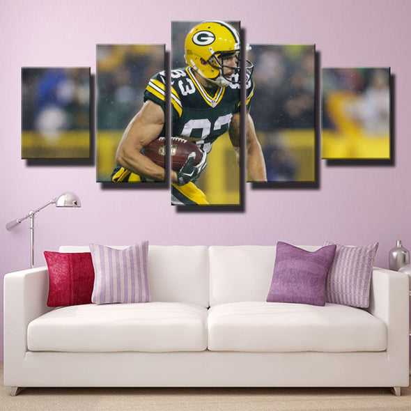 5 piece canvas art framed prints Packers Jenis live room decor-1233 (2)