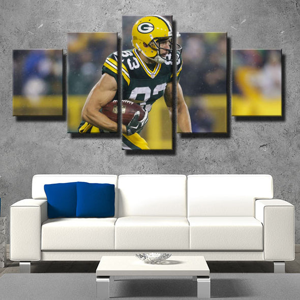 5 piece canvas art framed prints Packers Jenis live room decor-1233 (4)