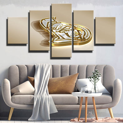 5 piece canvas art framed prints Pesky Sens Golden 3d wall picture-1202 (1)