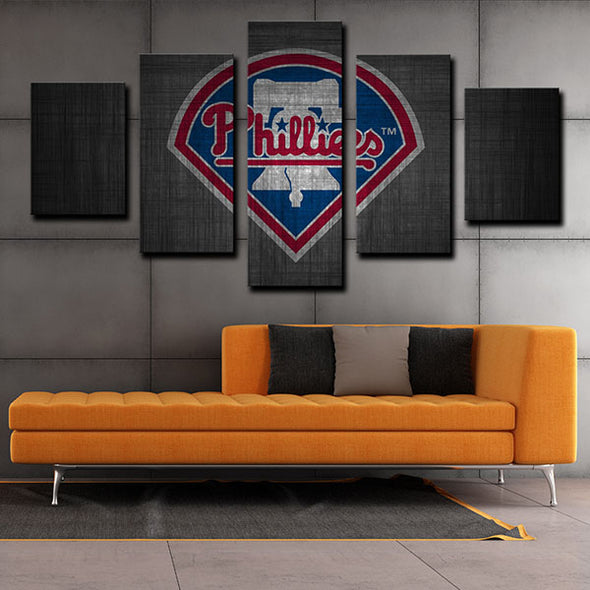 5 piece canvas art framed prints Philadelphia Phillies s wall picture-1209 (3)