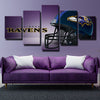 5 piece canvas art framed prints Purple Murder purple home decor-1224 (1)