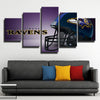 5 piece canvas art framed prints Purple Murder purple home decor-1224 (3)
