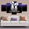 5 piece canvas art framed prints Purple Pain champions home decor-1223 (2)