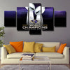 5 piece canvas art framed prints Purple Pain champions home decor-1223 (4)