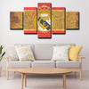 5 piece  canvas art framed prints  Real Madrid CF live room decor1207 (4)