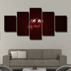 5 piece canvas art framed prints Redskins all red live room decor-1212 (3)