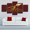 5 piece canvas art framed prints Redskins red arrow decor picture-1211 (3)