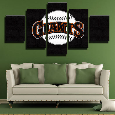5 piece canvas art framed prints SFG MLB  team standard wall picture-1201 (1)