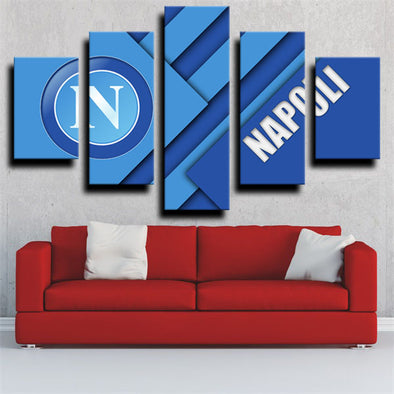5 piece canvas art framed prints SSC Napoli  wall picture-1204 (1)