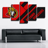5 piece canvas art framed prints Sens red and black simple wall decor-1201 (2)