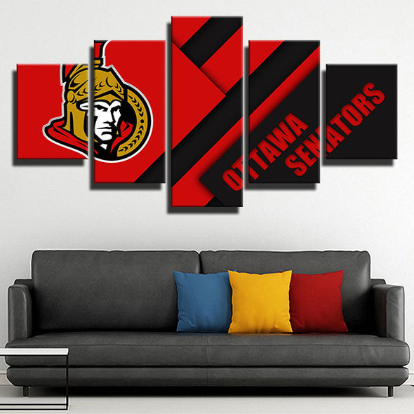5 piece canvas art framed prints Sens red and black simple wall decor-1201 (4)