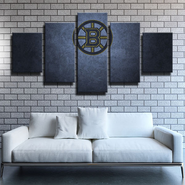5 piece canvas art framed prints Spokes blue black live room decor-1204 (2)
