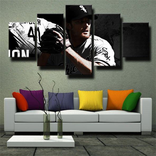 5 piece canvas art framed prints The ChiSox Philip Humber wall decor-1222 (2)