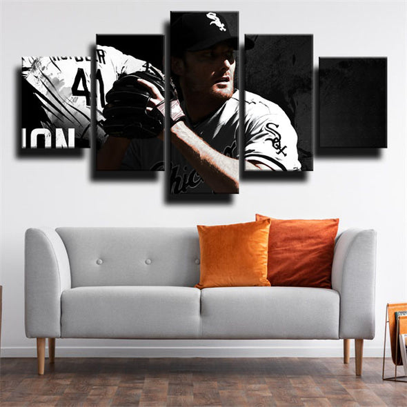 5 piece canvas art framed prints The ChiSox Philip Humber wall decor-1222 (3)