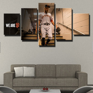 5 piece canvas art framed prints The G's NO.40 Madison Bumgarner wall picture-1201 (1)
