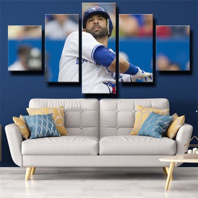 5 piece canvas art framed prints The Jays Outfielder Joey Bats decor picture-1220 (1)