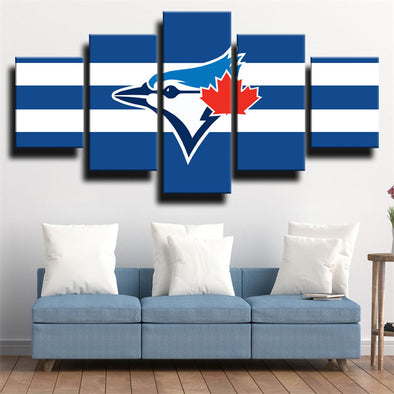 5 piece canvas art framed prints The Jays team standard wall picture-1204 (1)