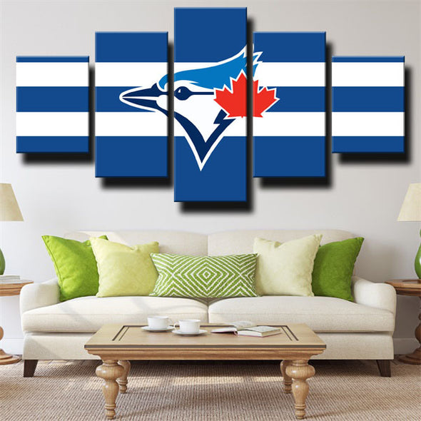 5 piece canvas art framed prints The Jays team standard wall picture-1204 (2)