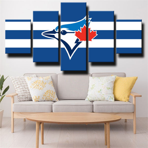 5 piece canvas art framed prints The Jays team standard wall picture-1204 (3)