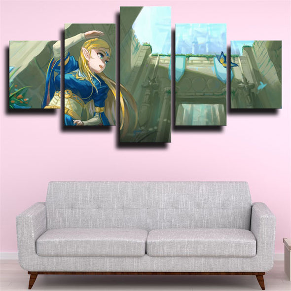 5 piece canvas art framed prints The Legend of Zelda Princess wall decor-1622 (3)