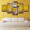 5 piece canvas art framed prints ViQueens yellow Irregular wall decor-1203 (1)