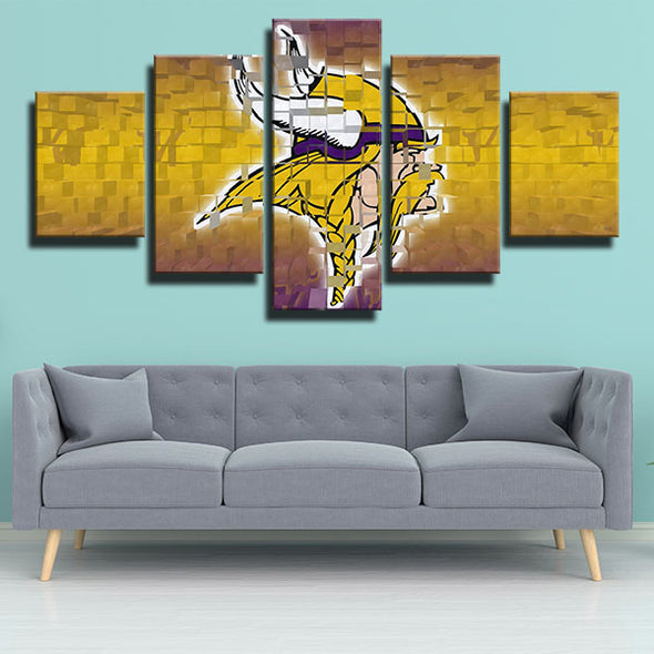 5 piece canvas art framed prints ViQueens yellow Irregular wall decor-1203 (3)