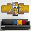5 piece canvas art framed prints ViQueens yellow Irregular wall decor-1203 (4)