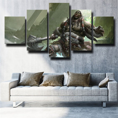 5 piece canvas art framed prints WOW Warlords of Draenor wall picture-1204 (1)