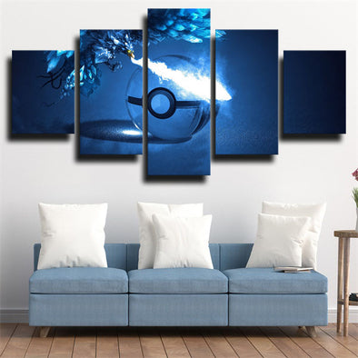 5 piece canvas art framed prints anime Pokemon articuno wall picture-1804 (1)