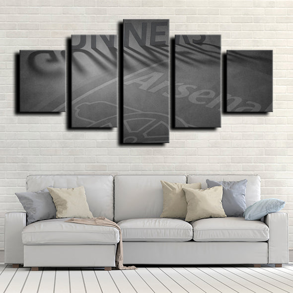5 piece canvas art framed prints arsenal logo live room decor-1212 (2)