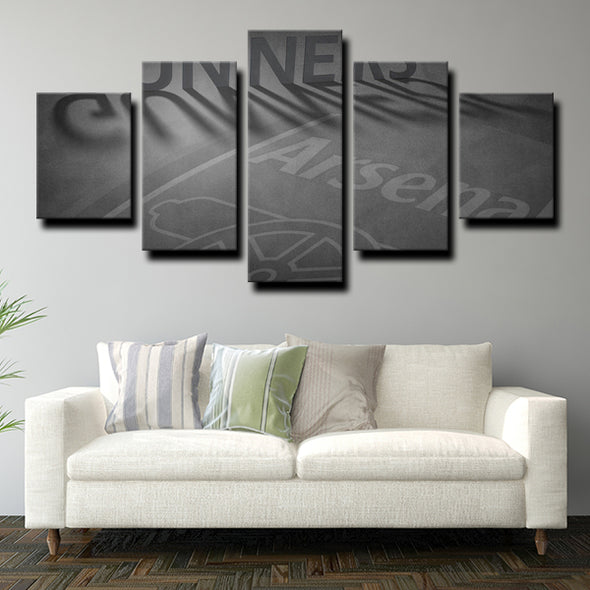 5 piece canvas art framed prints arsenal logo live room decor-1212 (4)