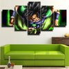 5 piece canvas art framed prints dragon ball Broly green decor picture-1920 (1)
