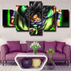5 piece canvas art framed prints dragon ball Broly green decor picture-1920 (3)