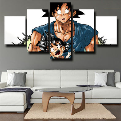 5 piece canvas art framed prints dragon ball Goku kid decor picture-2075 (1)