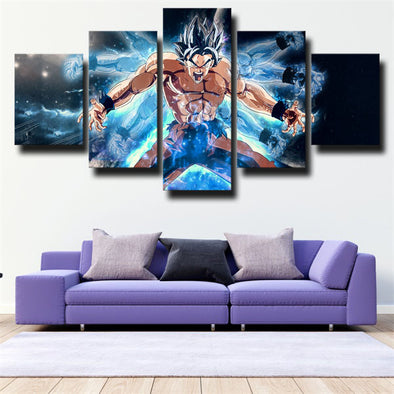 5 piece canvas art framed prints dragon ball Goku phantom home decor-2052 (1)