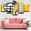 5 piece canvas art framed prints dragon ball Super Saiyan home decor-2076 (2)