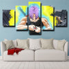 5 piece canvas art framed prints dragon ball Trunks yellow wall picture-1997 (2)