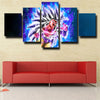 5 piece canvas art framed prints dragon ball blue fire goku home decor-1960 (2)