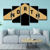 5 piece canvas art framed prints the Big Smoke north home decor-1213 (4)