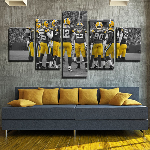 5 piece canvas art framed prints the Pack All players wall picture-1229 (1)