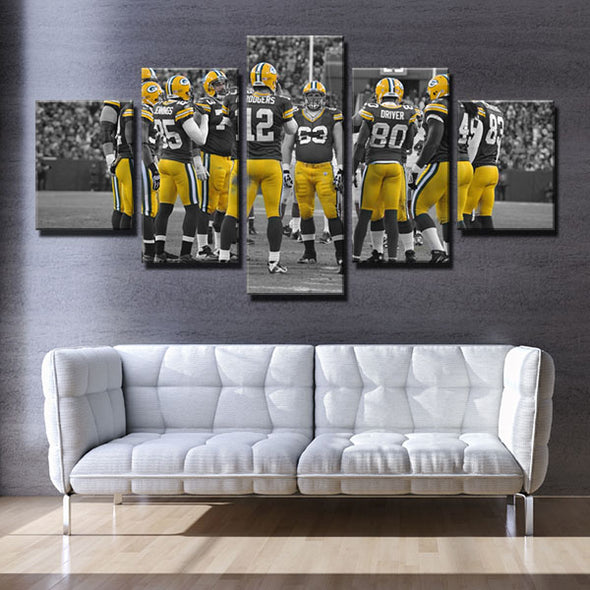 5 piece canvas art framed prints the Pack All players wall picture-1229 (2)