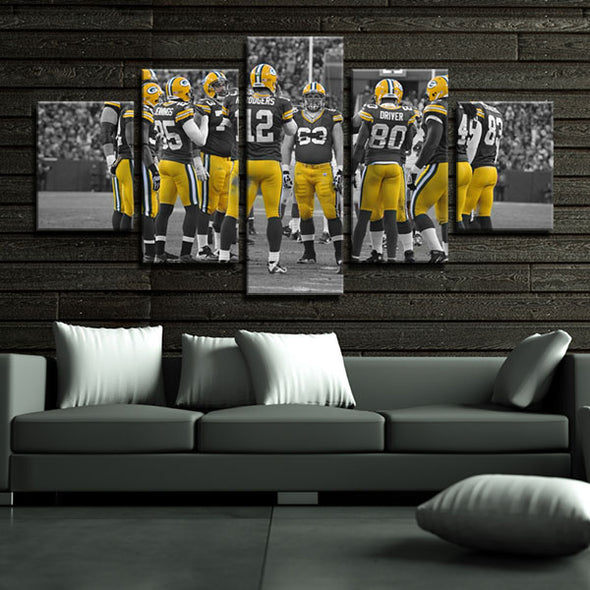 5 piece canvas art framed prints the Pack All players wall picture-1229 (3)
